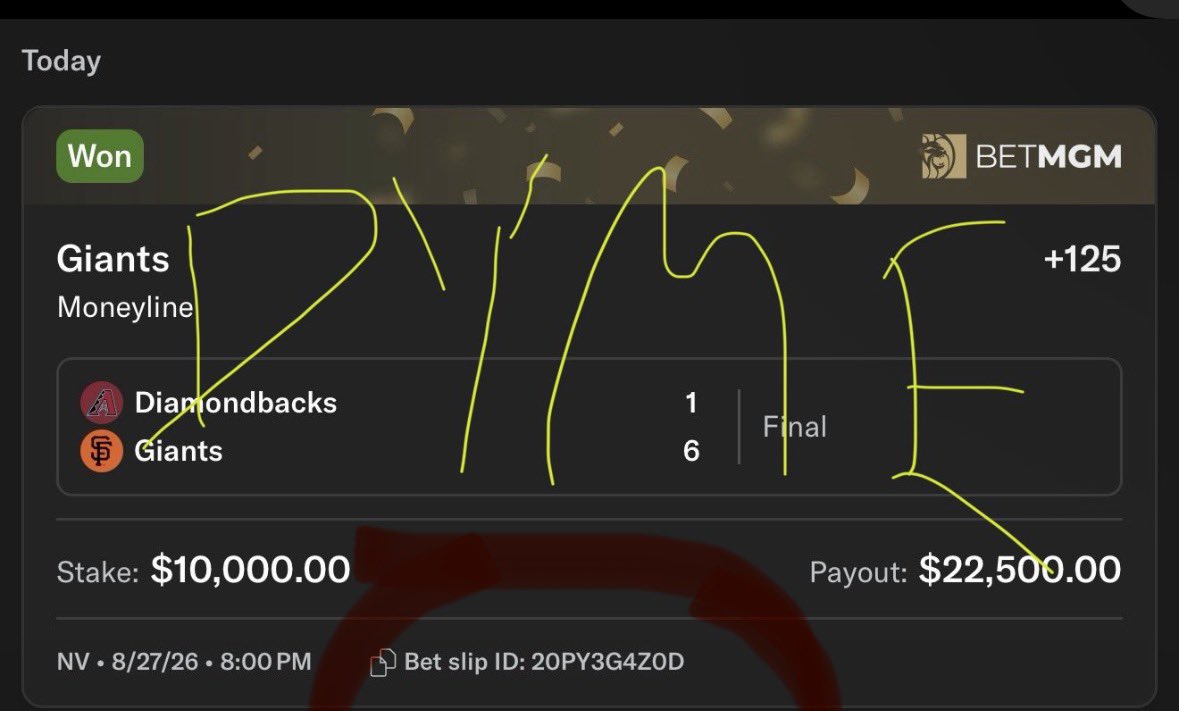 TheHulk6ee's tweet photo. @NickeyDyme @BetMGM @BetMGMCare here is the bet ID number. You should be able to find his account and ban him. He’s costing your company hundreds of thousands of dollars that’s a lot of money please ban him immediately. https://t.co/JvfcESLKuY
