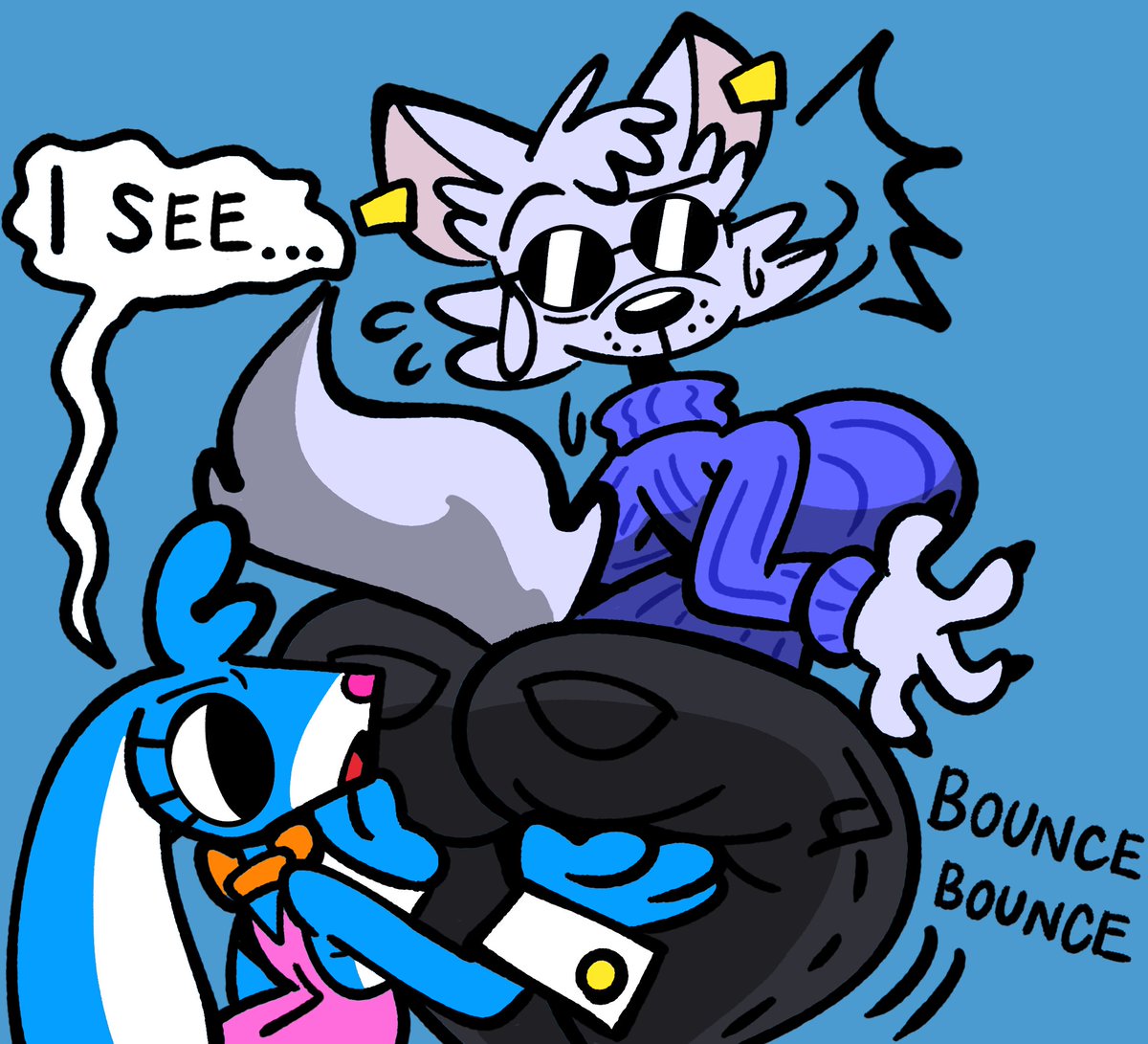 LimeAndRonnie's tweet photo. We're best FRIENDS! 🐰🐺🐯  #ocart  #furry  #furryart https://t.co/0zoyMczBTS