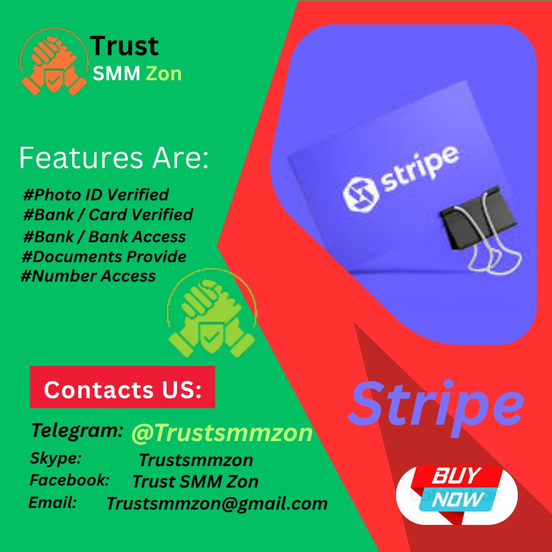 AndroaEva54536's tweet photo. Digital Payment Security with Verified Stripe Accounts 2026-27

Required Services:
Telegram-  @trustsmmzon
WhatsApp-  +1(740) 707-9845
Gmail-  trustsmmzon@gmail.com

#Ireland #singapur #Denmark #Kenya #Germany #Sweden #Italy #Isrile #Norway #canada #England #USA #UK #Verified https://t.co/JqYoc9EzYe