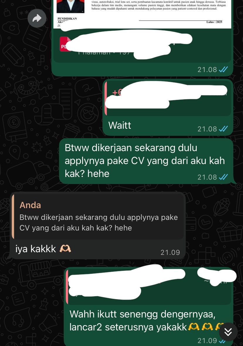seeequoia's tweet photo. CV ATS 20ribu bisa tembuss lagi??!
—ada cust update CV karena hamdlaah lolos bekerja setelah bikin CV di aku
💌handle recruiter aktif 2,8th, FREE konsul dan revise
🍒pengerjaan 3-4 jam done! payment di akhir, include pdf&amp;word free
#zonauang #zonajajan https://t.co/3l3v8zXZss