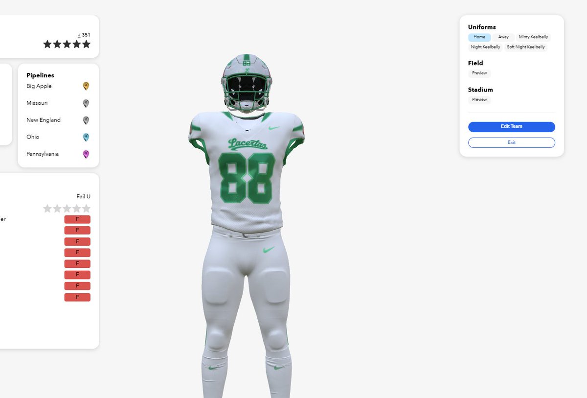 stankloveski's tweet photo. @CFBDirect  --- ok.. The team you DESTROYED and REMOVED yesterday, i REMADE the 2nd team yesterday.. Now my logos are gone IN TEAM BUILDER!?!?

My other team the Lake Placid Lacertas i can no longer edit!? 5 uni slots, no jagtool .. I havent checked all my other teams but WTF are you doing to my teams?!

EXPLAIN THIS