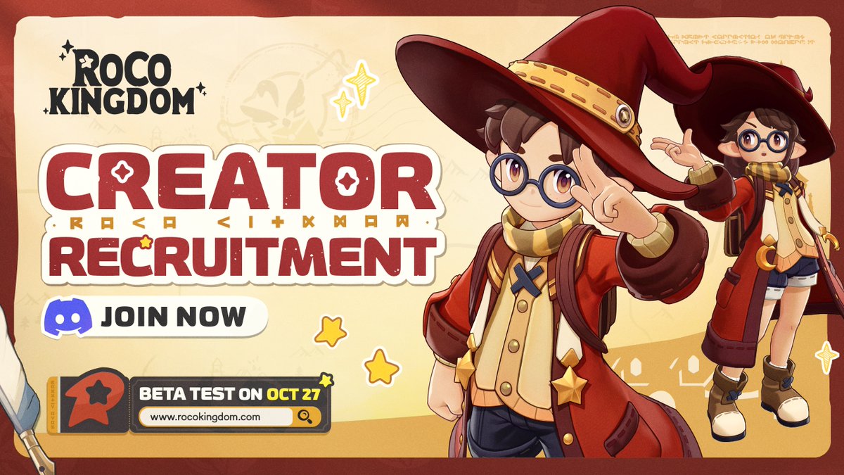 RocoKingdomEN's tweet photo. We’re looking for #RocoKingdom creators!
APPLY NOW and CREATE with us!
Join our first wave before the #QuackQuackTest — we can’t wait to see what you make!
🎉 Founding creator benefits:
• Official promotion
• Creator rewards
• Official assets & content support
• Guidance & feedback from our team
👉 APPLY NOW: https://t.co/UQmZwKuA2J
Join our official creator server and apply inside. Once approved, you’ll get the Creator role and unlock more content and opportunities.
More creator activities are coming. Come say hi — we’re nice. Quack quack! 🦆