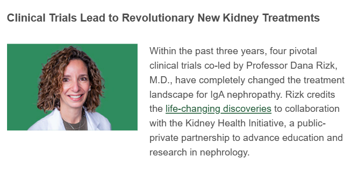 UAB_NRTC's tweet photo. Read this UAB News feature on Dr. Dana Rizk, whose leadership in pivotal clinical trials has helped bring new treatment options to patients with IgA nephropathy: https://t.co/r7h4GfM3ou https://t.co/4IvSOo5aRS