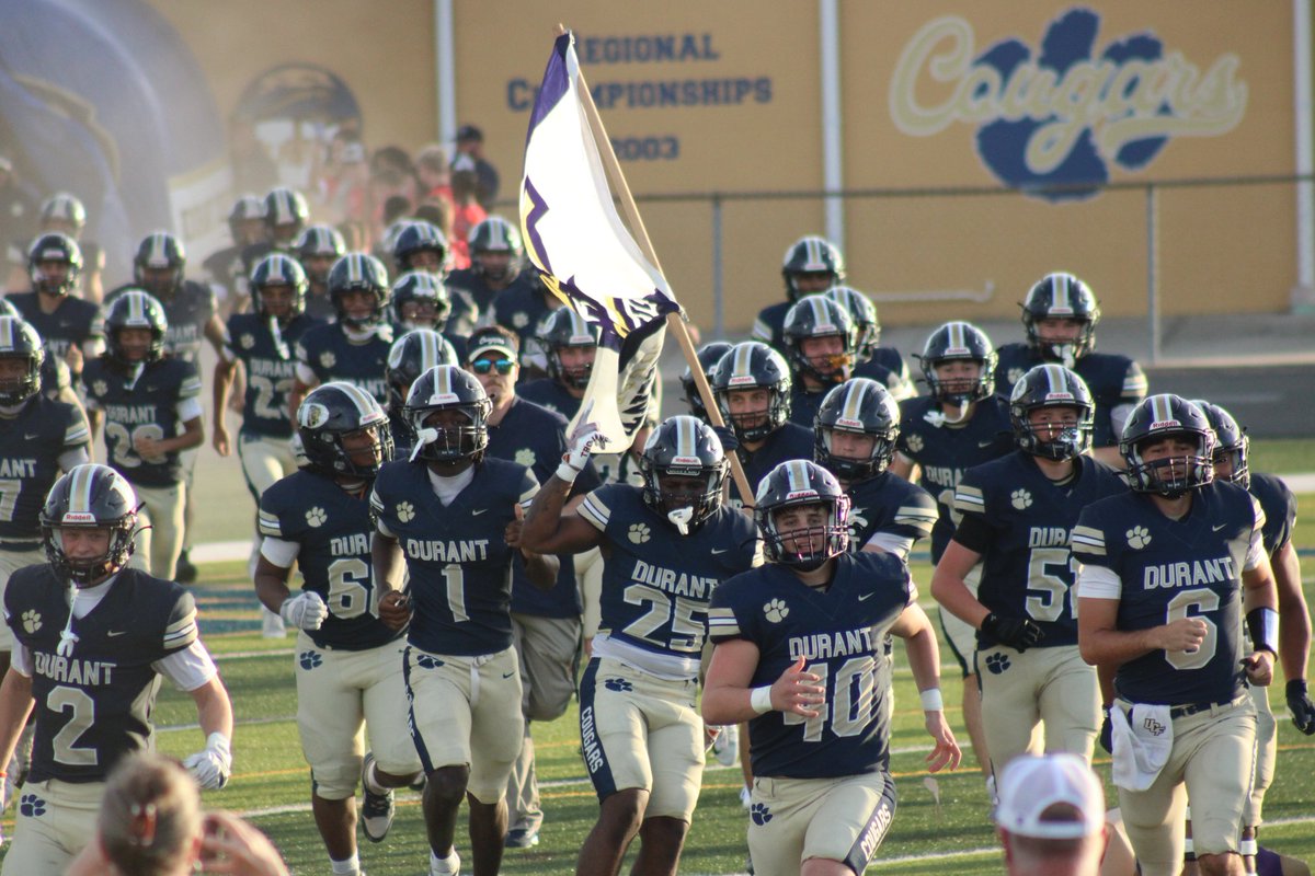 BryleyLinscott's tweet photo. GAME DAY! 🏈
It’s time to represent Durant High School! The Cougars take on Strawberry Crest High School tonight. Time to bring the energy, trust the work, and leave it all on the field. Let’s go, Durant! 🐾🏈
#GameDay #DurantFootball #GoCougars #FridayNightLights
📸 DHS vs. KING https://t.co/9gPh2xWQag
