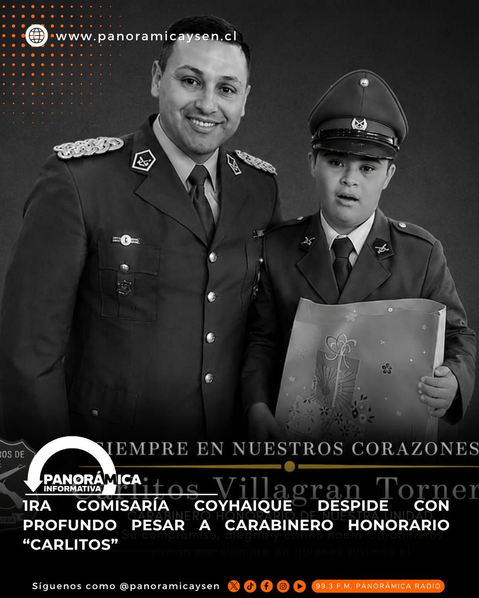 PanoramicAysen's tweet photo. 🟠 1ra Comisaría Coyhaique despide con profundo pesar a Carabinero Honorario “Carlitos”.
🔎 https://t.co/uXBIYv3jps https://t.co/zyej908U8p