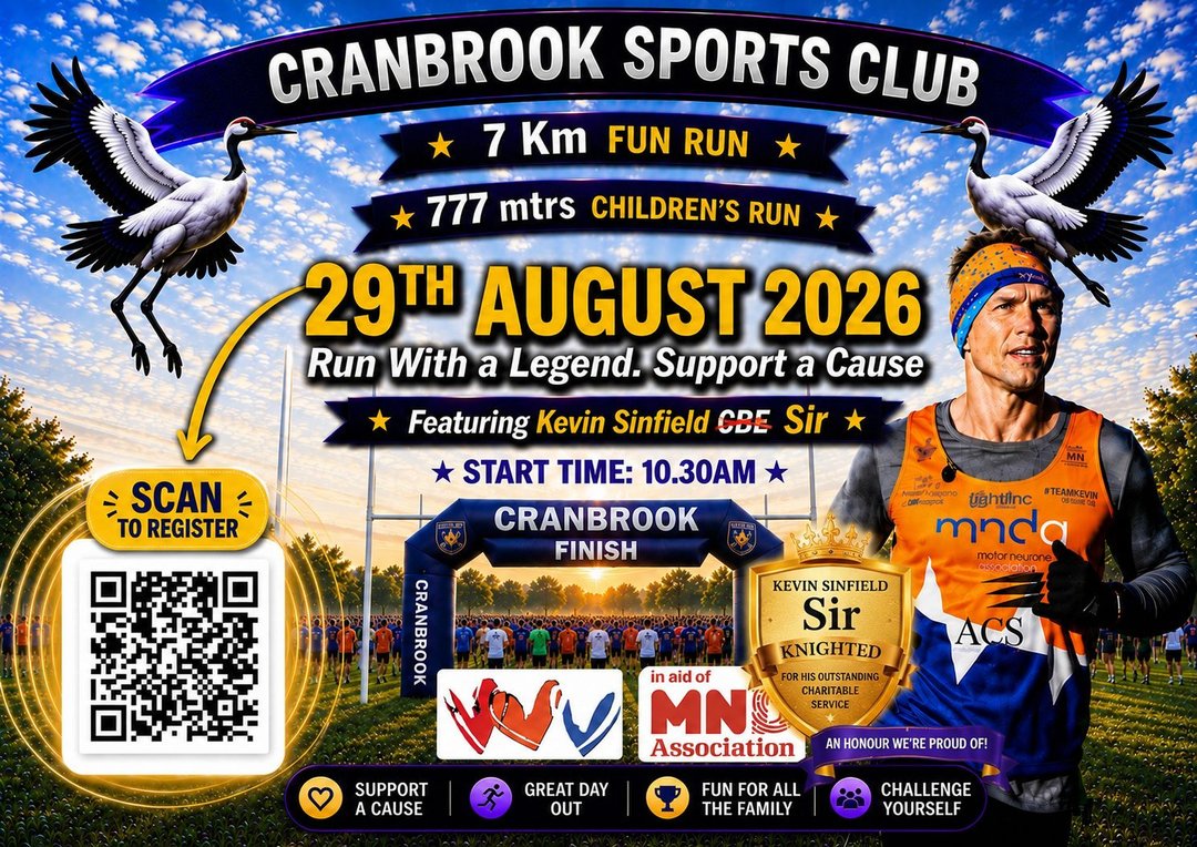 Kingsfords1880's tweet photo. Best of luck to all the competitors taking part in the 7 km fun run in Cranbrook, Kent, on Saturday, 29 August. It is all in support of fantastic causes, with a chance to meet the personification of motivation and dedication himself Sir Kevin Sinfield. https://t.co/jyD4igmQzw
