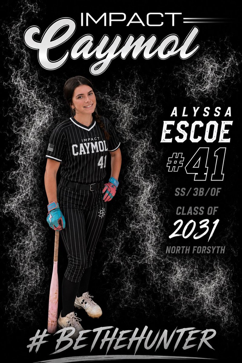 ICBottoms's tweet photo. Fired up to welcome @AlyssaEscoe, SS/3B/OF, to the Impact Caymol-Bottoms roster for the upcoming 2026-2027 season! 🥎

#impactcaymol #bethehunter https://t.co/N9bhU79xWO