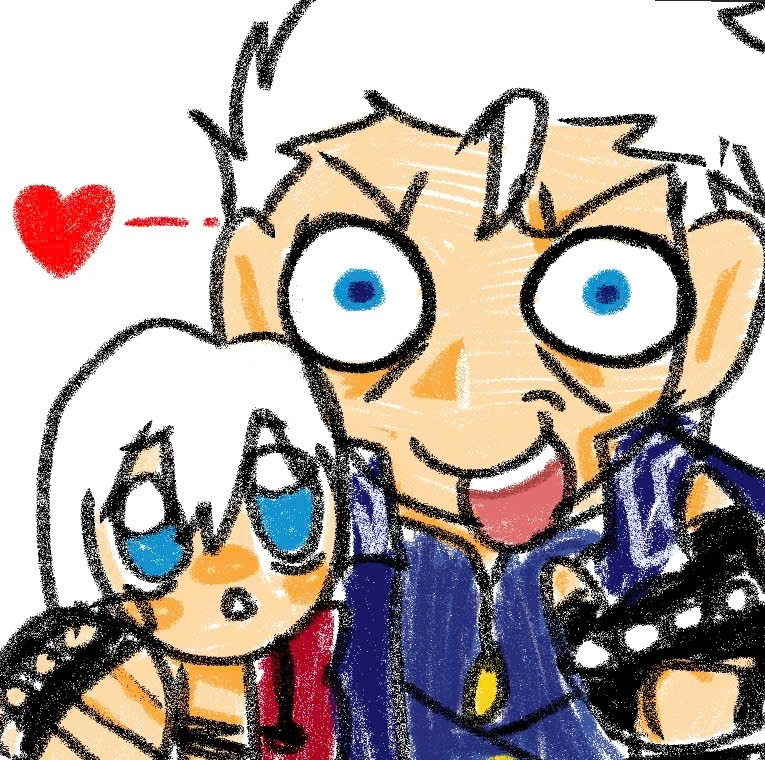lag_bay's tweet photo. I think Vergay would occasionally make goofy face like this when he nears Dante.... (Vergil isnt a serious person at all at my hc) 

#dmcvd #vd #5v3d https://t.co/2yS0P9qTxC