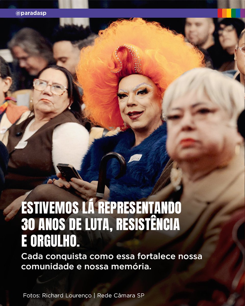 paradasp's tweet photo. Um dia especial para a nossa comunidade. 🏛️🏳️🌈
A Parada SP foi homenageada na Câmara dos Vereadores.
Mais um passo rumo ao reconhecimento como patrimônio cultural.
Arraste para o lado e veja como foi! ➡️
#ParadaSP #OrgulhoLGBT #PatrimônioCultural https://t.co/MBpMYN0r8l