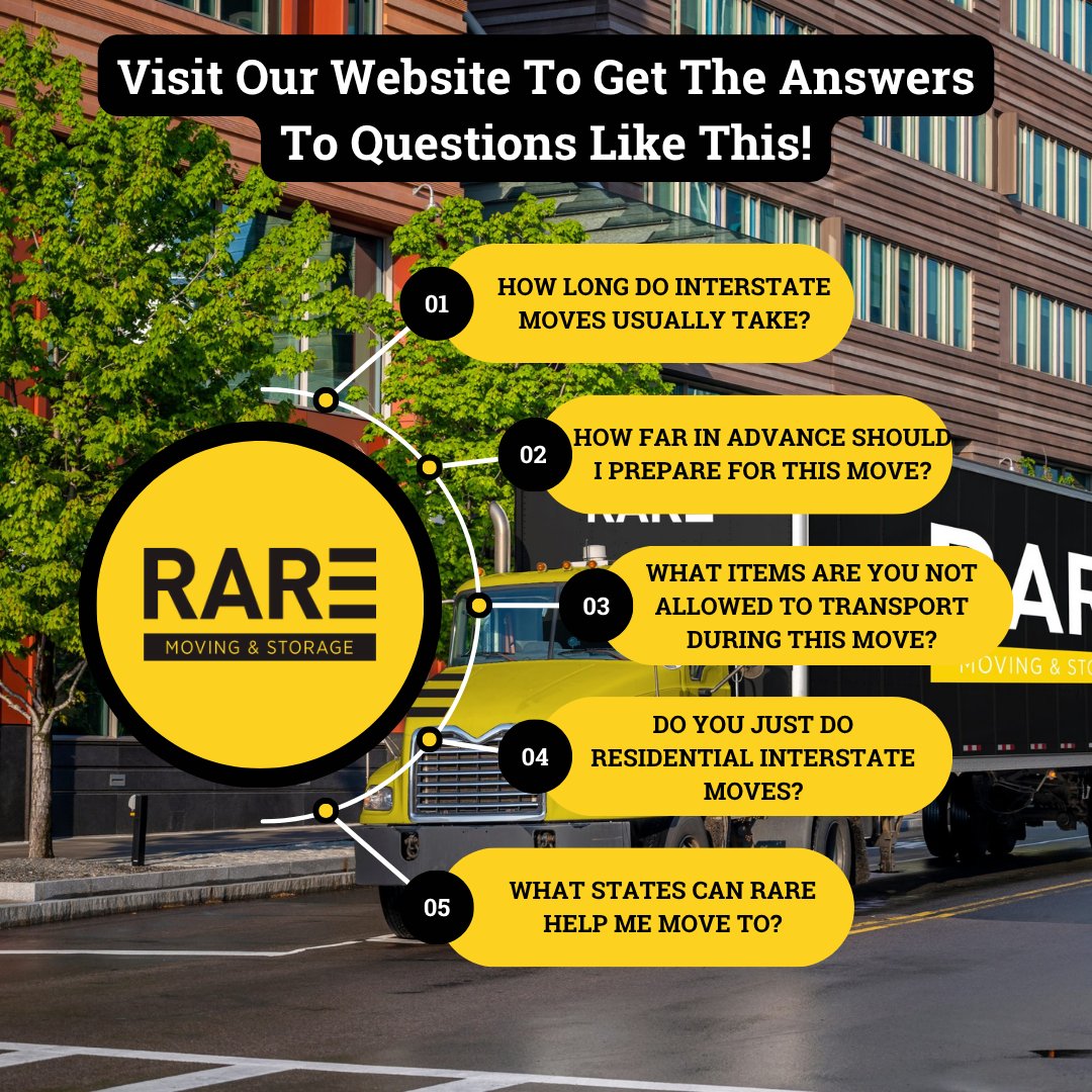 BostonRAREMover's tweet photo. There are plenty of questions to ask when it comes to interstate moving. Click here to get the answers to our more frequently asked inquiries! https://t.co/FYs4CsIDWP

#InterstateMoving #BostonMovers #RAREMovers https://t.co/SrKWulWipB