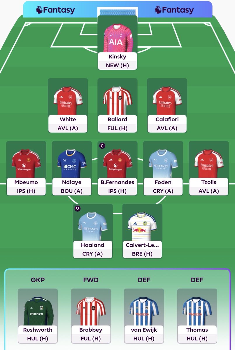 TheFPLBarber's tweet photo. GW2 🔒
🚨 Bench Boost Active 🚨 https://t.co/XUXzvqWTWu