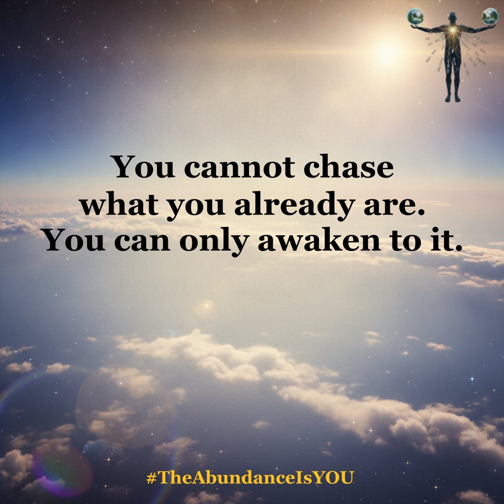 DonnieceGSmith's tweet photo. You cannot chase what you are already are. You can only awaken to it.
When you pre-order The Abundance Is You, I'll send you the complete eBook — FREE. 🎁
🔗https://t.co/QfJYNeUi6G
#TheAbundanceIsYou #Awaken #NewBook #AwakenToYourAbundance #FreeEbook https://t.co/eINPDmyu2Y