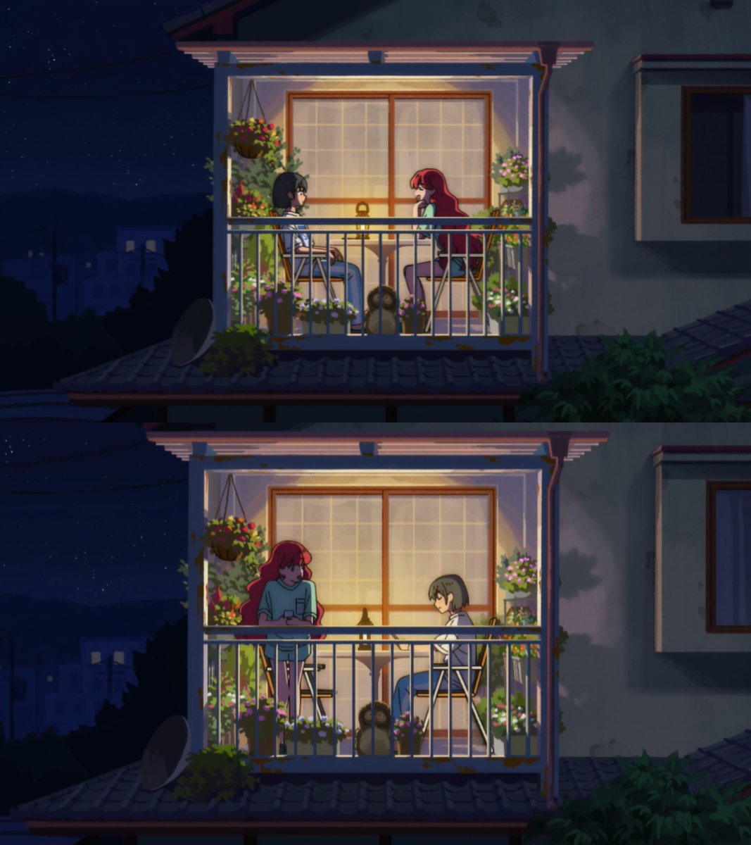 RafaeGeun's tweet photo. these two and their little mandatory late night dates at the balcony after dinner before bed are so dang cute and cheesy lol

#goodbyelara https://t.co/oQiq3QVMzr