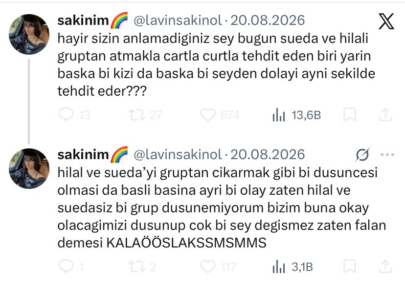 austensfc's tweet photo. orta doğuda yaşamak istemiyomuş ama grup zaten ahlakçıların hedefindeyken koşa koşa tacizci adamın yayınlarında toplaşıp gerçekliği belli olmayan iddiaları ve karısının özel mesajlaşmalarını günlerce konuşup ucu gruba dokunur diyenleri takmayarak bunu devam ettirirken sorun yoktu https://t.co/vP72fE0tfo