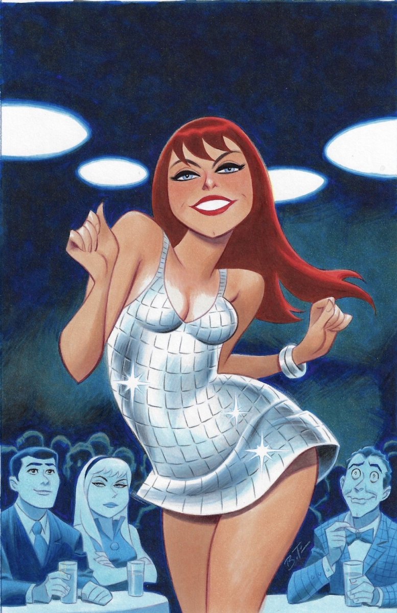 thinkerjackpot's tweet photo. mary jane watson by bruce timm https://t.co/4IraRi8Jgj