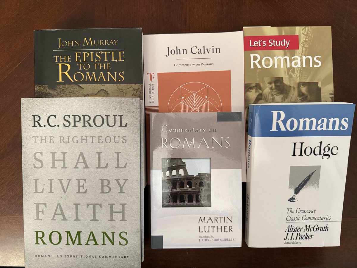 thebooksofjames's tweet photo. One of my ongoing studies is the book of Romans. Love studying different commentaries.

Any recommendations on what else to read? Thank you!

Martin Luther 
John Calvin 
John Murray 
Charles Hodge
R.C. Sproul
Sinclair Ferguson 

#biblestudy #reformed #christian #reading #books https://t.co/j33fkJloEC