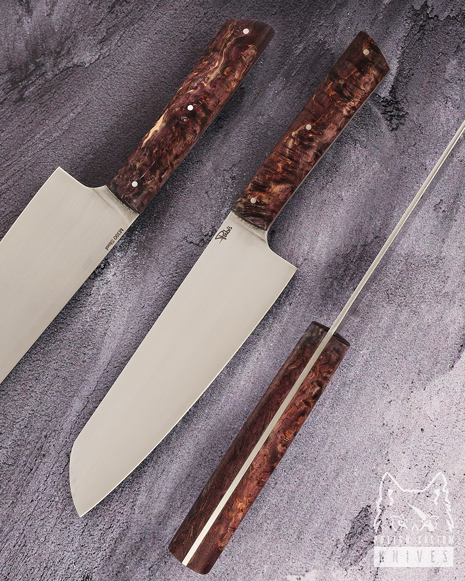 PolishKnives's tweet photo. 🔪 Pabiś Knives Santoku 180 #49 — Böhler M390 at 62 HRC, handmade satin finish and a beautiful Karelian Birch Burl handle. Just 163 g of balance, precision and Polish craftsmanship.

https://t.co/UWaWBZu31C

#PabisKnives #Santoku #M390 #KitchenKnife https://t.co/loV7Jd0sXs
