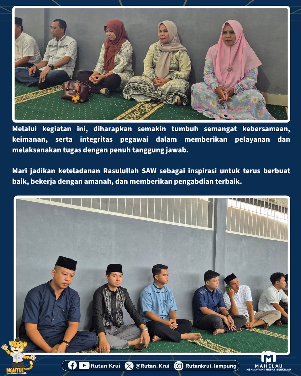 RutanKrui's tweet photo. Meneladani Rasulullah, Menguatkan Integritas Pegawai  
Melalui Pengajian Peringatan Maulid Nabi https://t.co/OiiDddGPll