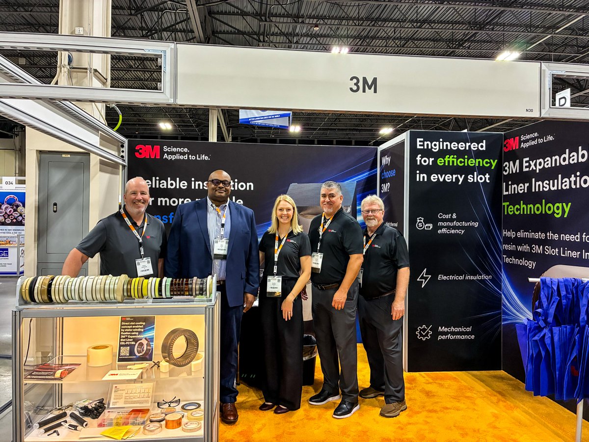 Dougall1K's tweet photo. Innovation starts with solving real customer challenges. Proud to see the 3M team showcasing solutions at Coiltech North America that help transformer manufacturers improve efficiency and performance. #3mer https://t.co/wEpl3Pm4zp