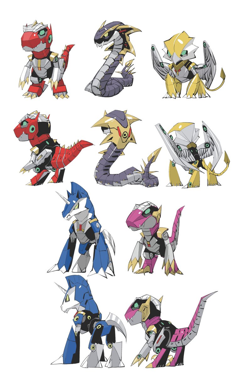Danmora_c's tweet photo. Mini Zords for Power Rangers Prime. The original plan was to include them and their corresponding zords, but that didn't happen. I'm glad I can finally share it #powerrangers https://t.co/pEVU4Ttgg5