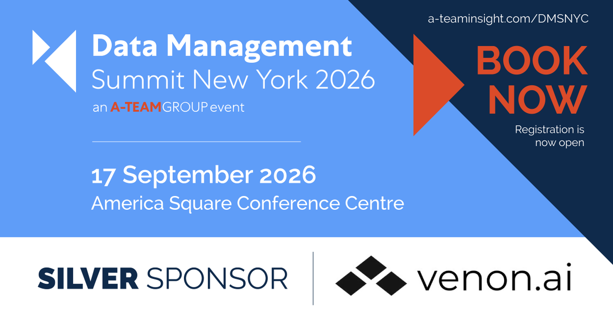 DataMgmtInsight's tweet photo. We are pleased to welcome Venon AI as a sponsor for Data Management Summit New York 2026!

#DMSNYC #DataManagementSummitNYC #DataManagement #CapitalMarketsTech #Sponsor https://t.co/pqN2U94qNt