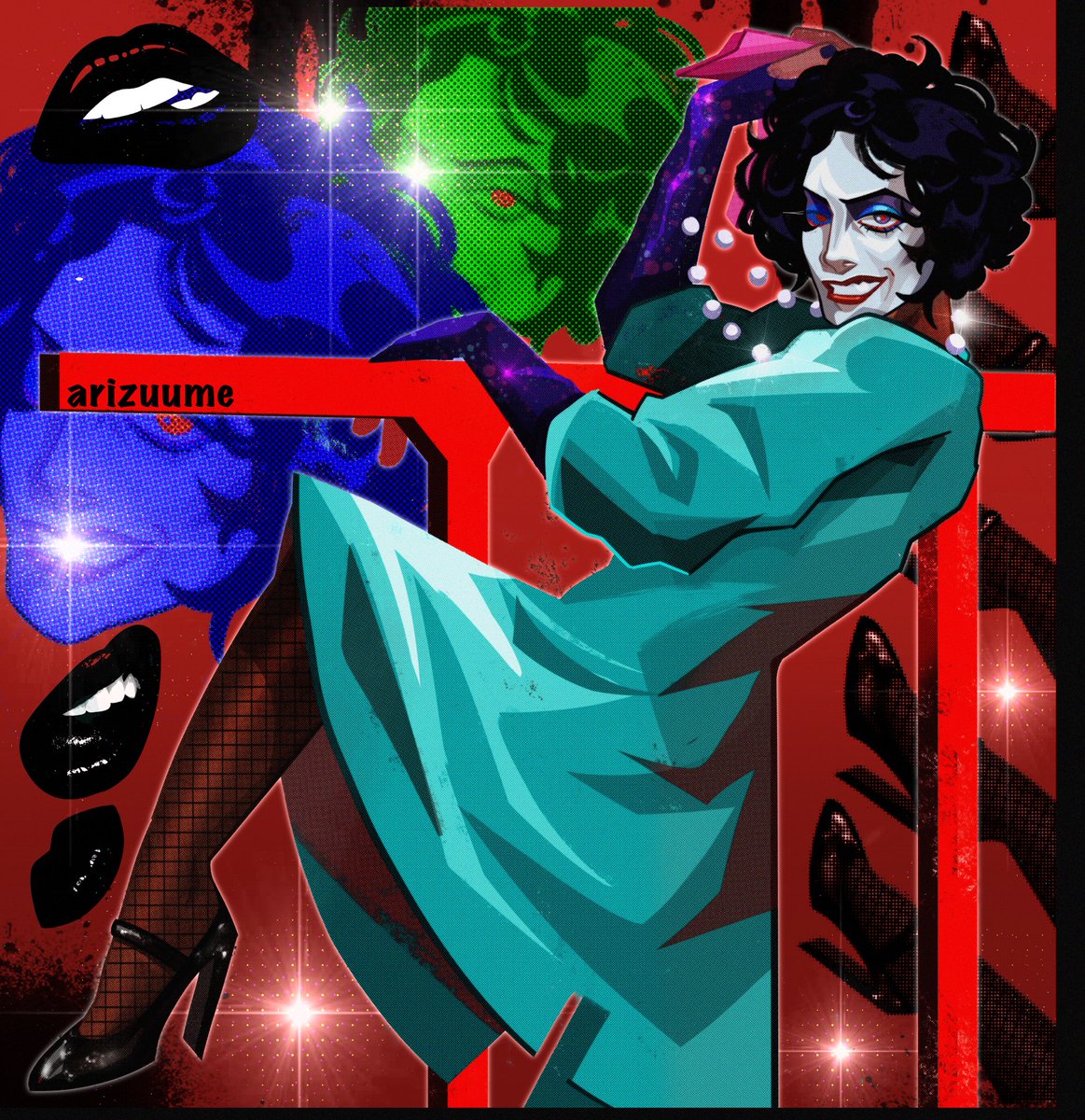 arizuume's tweet photo. Rest in peace, Tim Curry 🕊️ you’re a legend 

#rockyhorrorpictureshow https://t.co/cVuYAb5P8Y