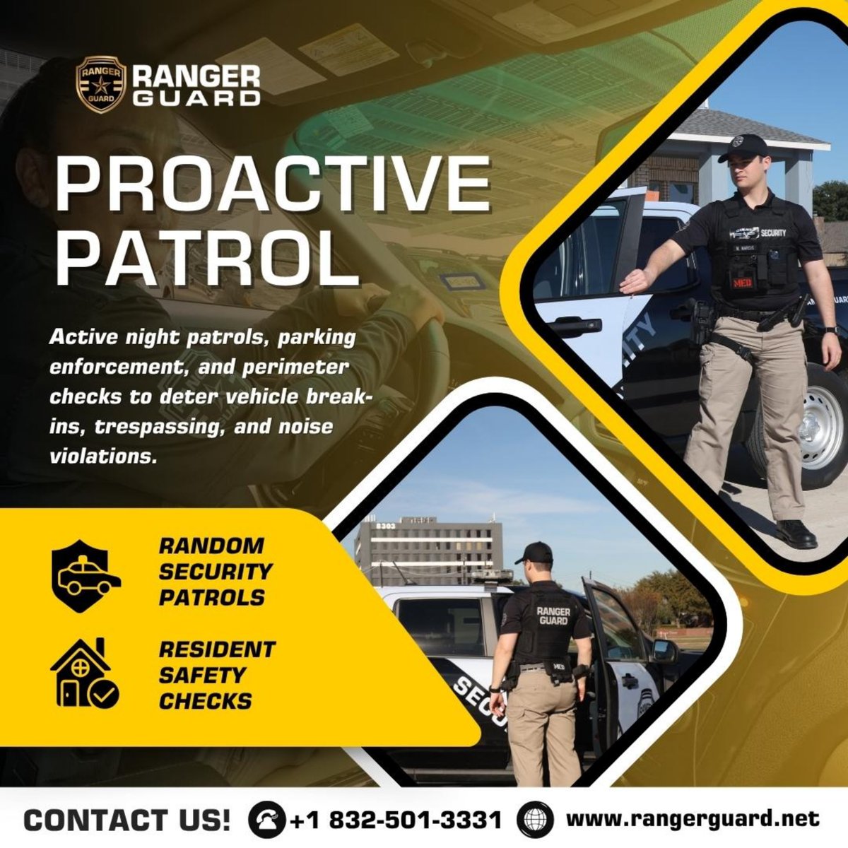 RangerGuardsTX's tweet photo. Your residents want to feel completely safe the moment they drive through the gates. Our mobile officers perform night checks, address noise complaints, and patrol shared amenities to stop crime before it starts. 🏢🔑 

#rangerguard #security #patrol https://t.co/g3MI0sbpvb
