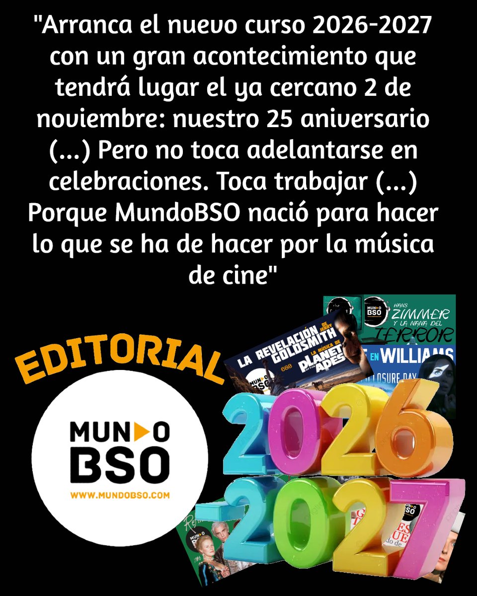 MundoBSO's tweet photo. MÁS GANAS DE MUNDOBSO
Publicamos el editorial de la semana
https://t.co/gOhM9agqnj https://t.co/1dZKMW8LT1