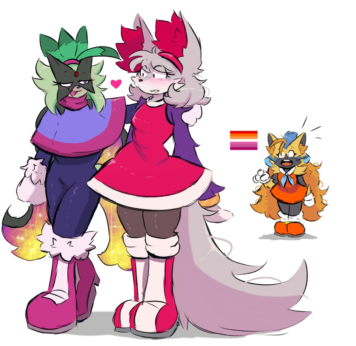 Dapuffster's tweet photo. BlazAmy content but its my OCs https://t.co/LLjb8WbKTN