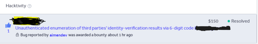 AimenDev_'s tweet photo. First bug bounty payout 💰 
Lesson: don't skip reporting a finding just because it "feels" low-tier. Let the triager decide.

#bugbounty #infosec https://t.co/8VeajkG9iZ