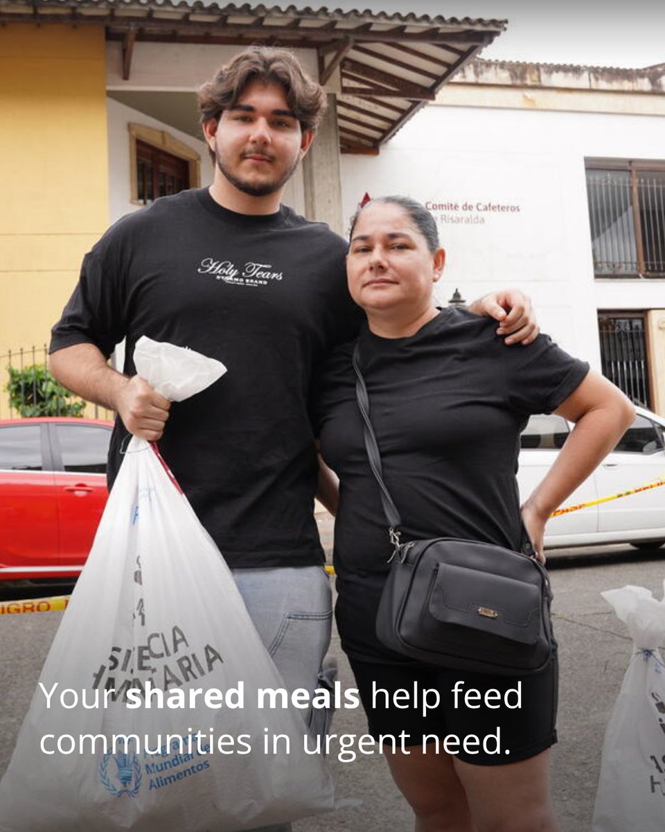 ShareTheMealorg's tweet photo. 📢 Update: #Colombia. Our @WFP teams are responding to the #earthquake.

Over 5,000 people have received #food assistance in Pereira and Quibdó, while #cash and vouchers help local markets recover.

➡️ https://t.co/ICe76XkYCS

Share meals to support the response.💛 @WFP_Colombia https://t.co/WFTHsdlKMR