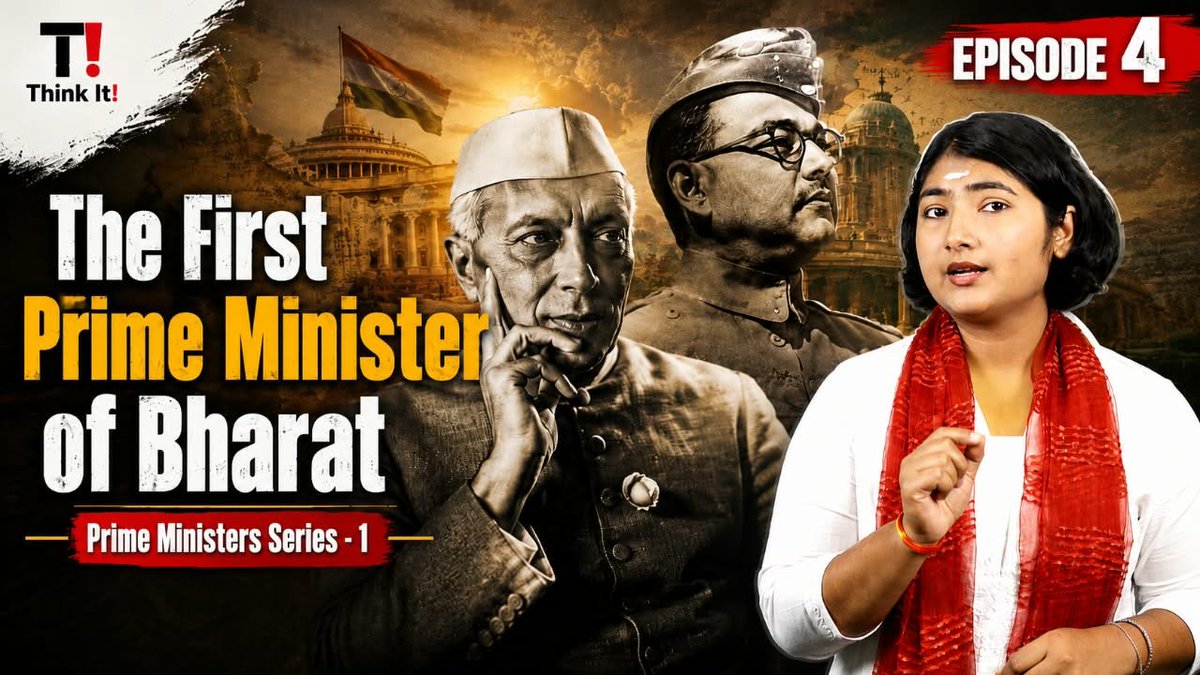 IndiaThinkForum's tweet photo. Was Netaji Subhash Chandra Bose the first Prime Minister of Bharat?

In this episode of the Prime Ministers Series, we explore Netaji’s extraordinary journey and his vision for a free and powerful Bharat.

Watch full episode: https://t.co/iEVLv2DSq4 https://t.co/UGpOTmjzKg