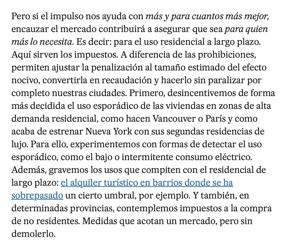JorgeGalindo's tweet photo. Literal tengo un párrafo en la tribuna de @el_pais de esta misma semana proponiendo medidas de este estilo.

Por lo que sea eso no lo mencionáis.

(Las medidas enfocadas en el USO son las que lograrán el efecto que queremos: residencia, largo plazo, etc.) https://t.co/F7xFJd0ALD
