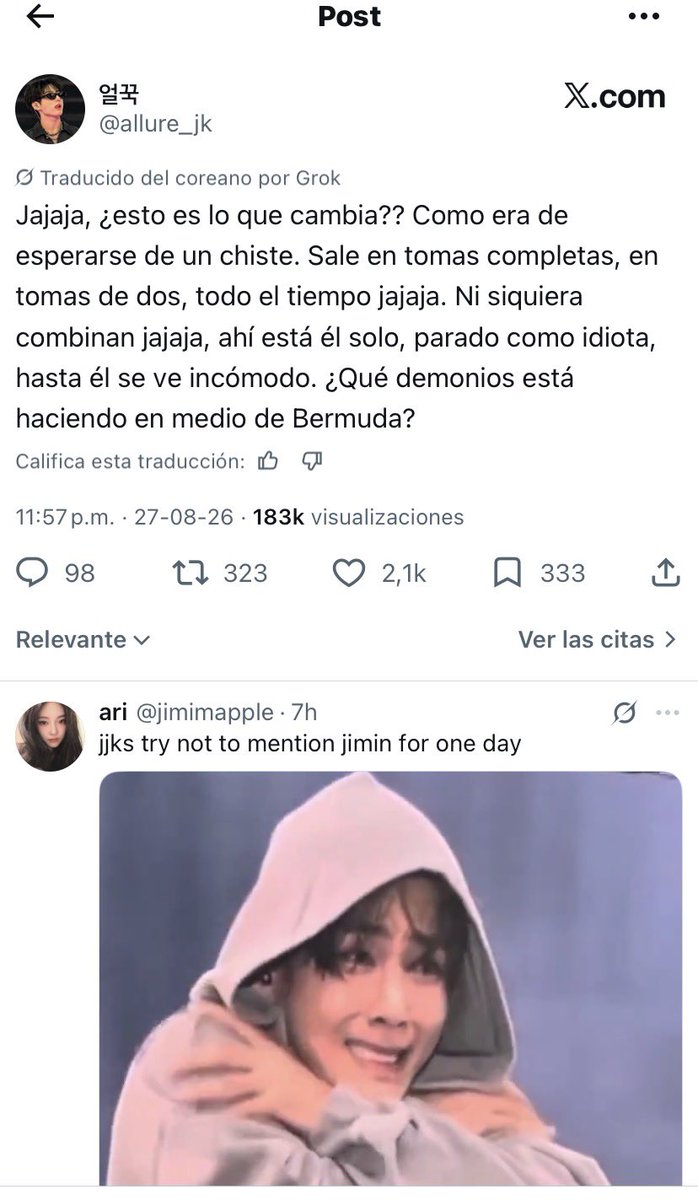 minaegguk's tweet photo. que tan mal tienes que estar de la cabeza para enojarte con jimin solo por que se unió a un segmento de una canción y te arruino tu narrativa inventada💀 les urge terapia https://t.co/v58R1PWOaa