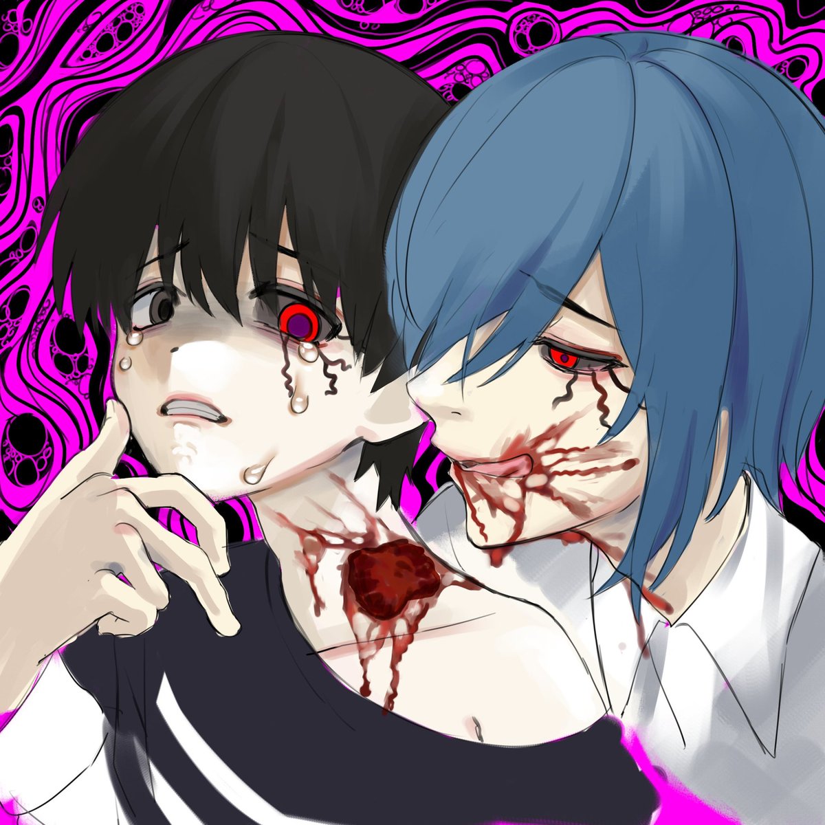 BermudaMuda_ART's tweet photo. predator and prey
i notice a trend that i never draw tsukiyama's full face https://t.co/n66Wae3V92