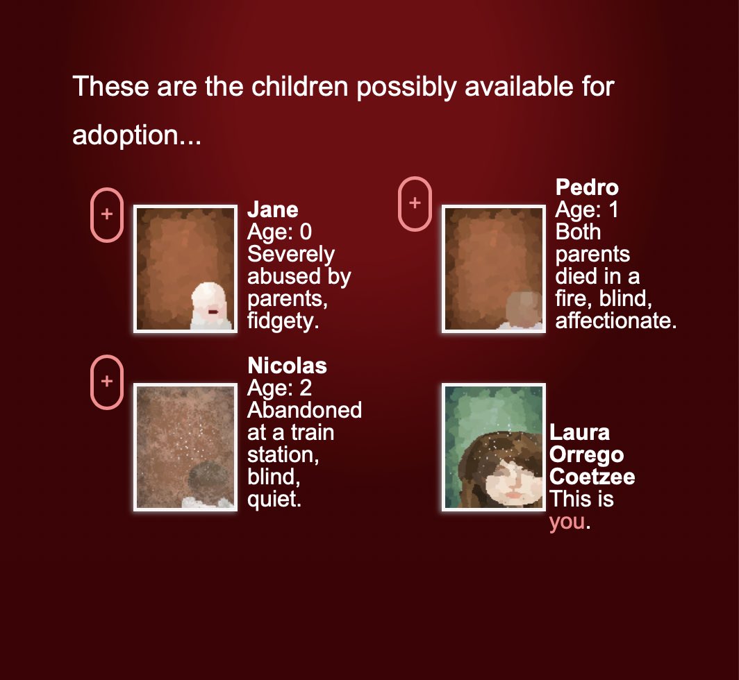 luckitlife's tweet photo. To all of you who asked for this, The Adoption Update is up! Play people may now adopt orphans, family members and get back their taken children!
PlayThisLife: https://t.co/N1qhtDSXOB
#orphans #lifesimulationgame #roleplay #mobilegame #bitlife #virtuallife #sims #playthislife https://t.co/tsn9kUoeXL