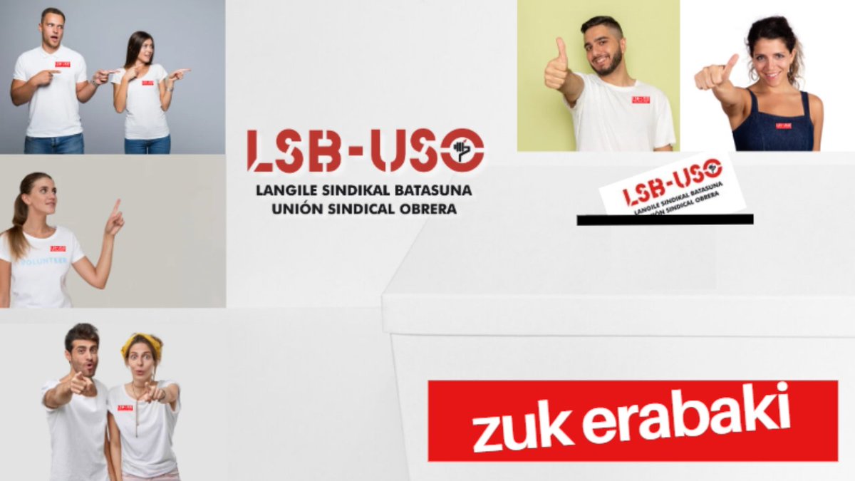 LSB_USOEuskadi's tweet photo. ¿ #EleccionesSindicales en  tu trabajo ? 🤔

☺️¿Y si fueras tú quien diera el paso?

🗳️  para elegir quién defiende nuestros #DerechosLaborales

👉🏼Infórmate. Participa. Vota. Presenta tu candidatura con #sindicato LSB- #USO

👌🏼Sé el cambio. Tú decides✊🏼
⤵️ https://t.co/4ObSwLtvrb https://t.co/ue1A2KbtRO