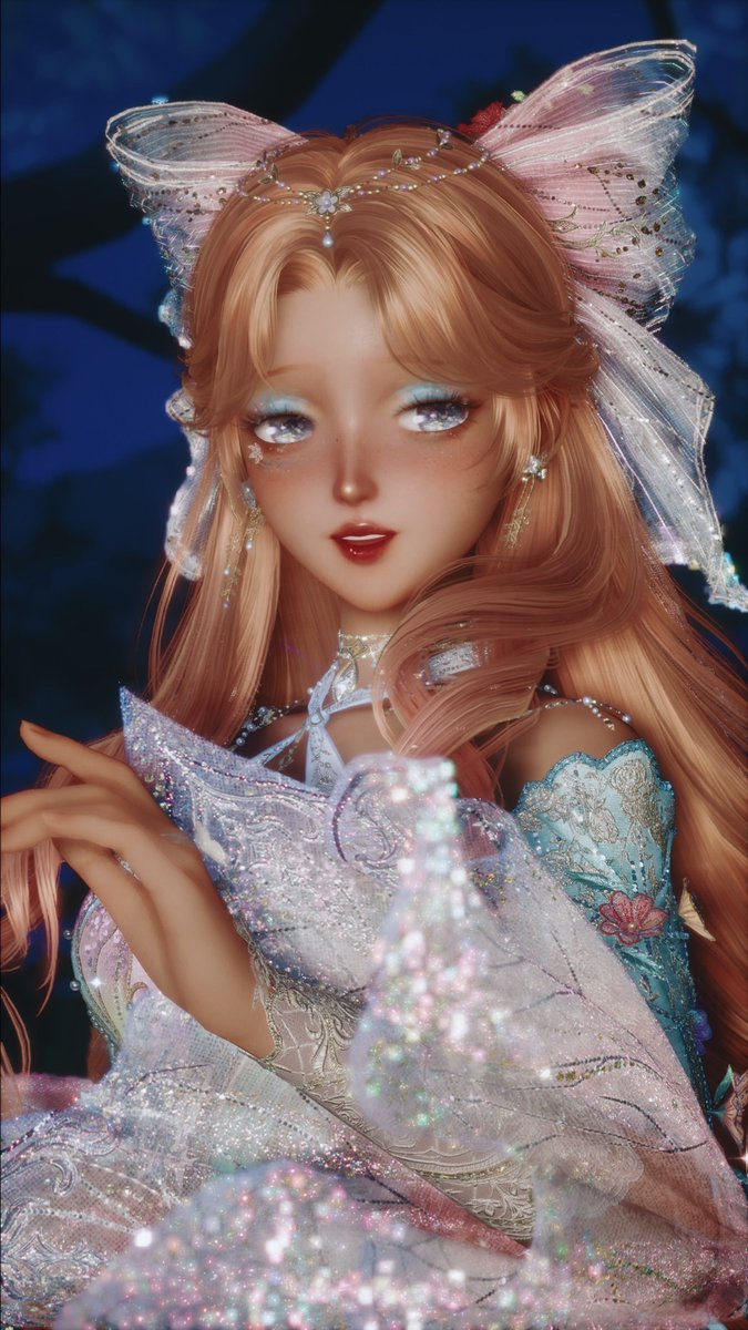 gldn_infinity's tweet photo. managed to snap these (very quickly) before logging off last night 🥺

she is so pretty and delicate, i do really love the flower details on this outfit 🌸
#InfinityNikki https://t.co/2YWfkUnak0