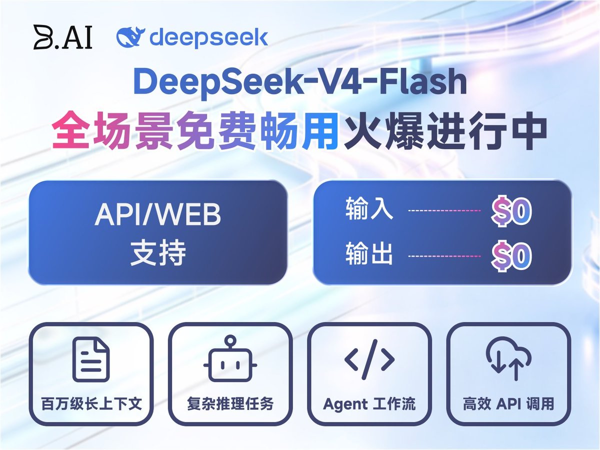 xxyweb3's tweet photo. 30% 的用户增长率，这一数字背后，隐藏着 https://t.co/RYAllLd3cM 在 AGI 基础设施领域的大胆尝试。通过免费提供 DeepSeek 和腾讯 Hy3 这两大顶尖大模型，https://t.co/RYAllLd3cM 实现了这一显著突破。这个数字是如何形成的，背后又隐藏着怎样的策略呢？

首先，我们要理解 DeepSeek 和腾讯 Hy3 的重要性。这两个模型不仅在性能上达到了行业顶级水平，而且在应用场景上也各具特色。DeepSeek 提供了高吞吐量和强泛化能力，适用于广泛的任务需求；而腾讯 Hy3 则凭借其独特的“快慢思考融合架构”，在智能体工程、复杂代码理解和长程意图理解上展现出了卓越的能力。

https://t.co/RYAllLd3cM 平台将这两个模型同时全量免费提供给用户，不仅降低了使用门槛，还大幅提升了用户的体验和生产力。用户可以在 Web Chat 和 API 双端无缝切换，享受无缝且高效的服务。对于开发者而言，控制台一键创建 API Key，使得他们可以零成本地进行模型对比、项目迁移和工作流验证，极大地简化了开发流程。

实际使用中，我发现双模型并行的机制能够有效提升工作效能。通过多场景实测，我们可以发现 DeepSeek 和腾讯 Hy3 在处理不同任务时的能力互补，使得平台能够在不同场景下发挥最佳效能。例如，在长文本分析和复杂推理场景下，腾讯 Hy3 的性能尤为突出；而在高并发任务处理时，DeepSeek 则展示了其出色的稳定性与效率。

这种免费策略不仅体现了 https://t.co/RYAllLd3cM 的普惠算力愿景，还为个人开发者和企业团队提供了一个极具竞争力的平台。借助这一平台，用户可以免受 Token 焦虑的困扰，专注于技术创新和应用场景的探索。https://t.co/RYAllLd3cM 的这种做法无疑为 AGI 基础设施领域树立了一个新的标杆。

30% 的用户增长率不仅仅是数据上的突破，更是 https://t.co/RYAllLd3cM 在推动 AGI 技术普及和应用创新方面的坚定步伐。这种策略不仅有助于提升平台的竞争力，还为更多用户打开了通往智能未来的大门。

@justinsuntron @BAI_AGI #TRONEcostar