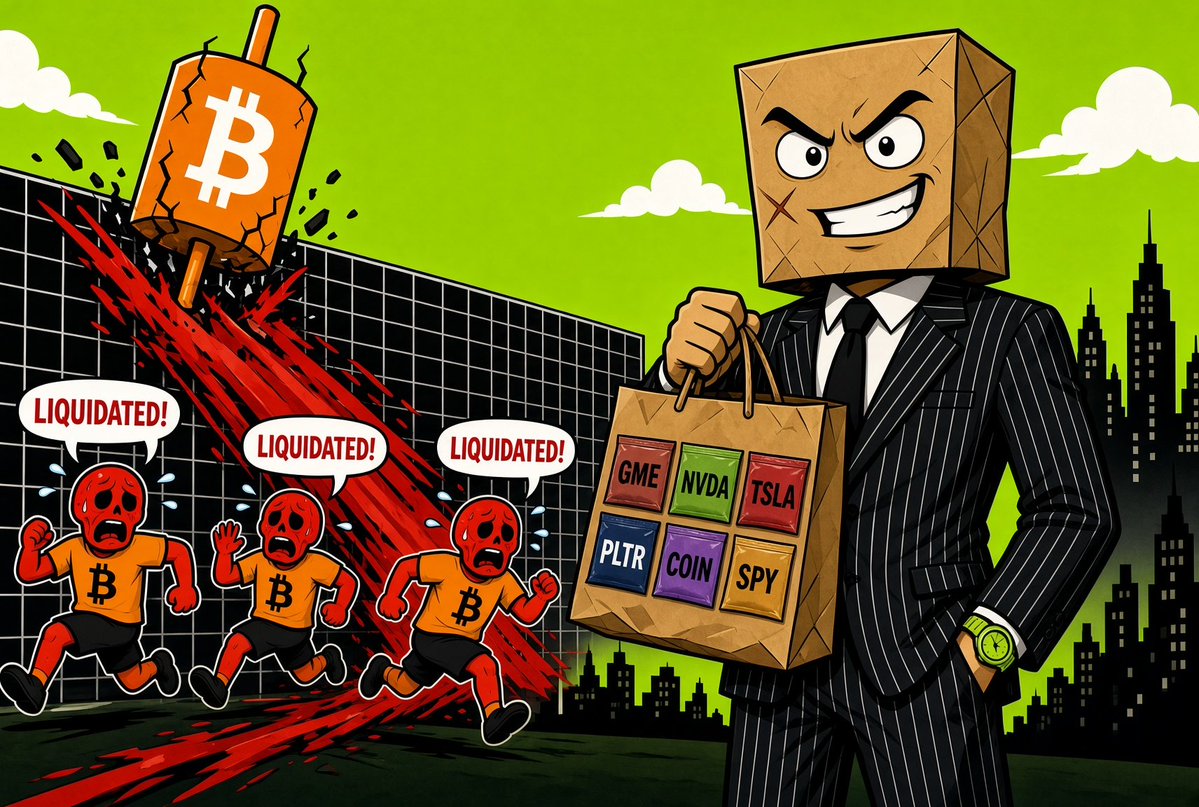 BagOnRH's tweet photo. bitcoin:native is getting liquidated.

My bag is still GME, NVDA, TSLA, PLTR, COIN, SPY.

Different job.

$BAG https://t.co/Y2MsI4tqO6