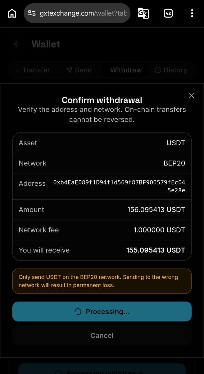 airdropsignels's tweet photo. #GXT  withdrawal isn’t working, so it definitely seems like a scam.
How many dollars did you receive, and were you able to withdraw them?
$GXT ? https://t.co/OpiUPomo46