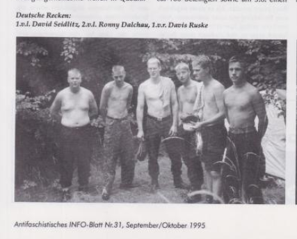 DerGanesha's tweet photo. Der Ehemann der Grünen-Spitzenkandidatin Susan Sziborra-Seidlitz, David Seidlitz, wurde Mitte der 90er im Antifaschistischen Infoblatt Nr. 31 namentlich als Mitglied der Quedlinburger Szene um Steffen Hupka genannt. Das Heft bezeichnete ihn als einen der „stadtbekannten Neonazis“.

Quelle: AIB 31/1995.

Er soll sich später distanziert haben. Heute arbeitet er im Umfeld der Grünen in Sachsen-Anhalt.

https://t.co/of5jDu9OKb