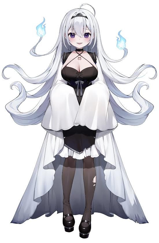 VT_RoxyBloom's tweet photo. ✦ A little ghostly magic ✦Had so much fun drawing this character! 🖤✨

 I loved playing with the contrast between the soft white hair, dark outfit, and those little blue flames 💙

What do you think? 👀✨

#ArtistOnX #DigitalArt #CharacterArtThis https://t.co/ellpvUrRjX