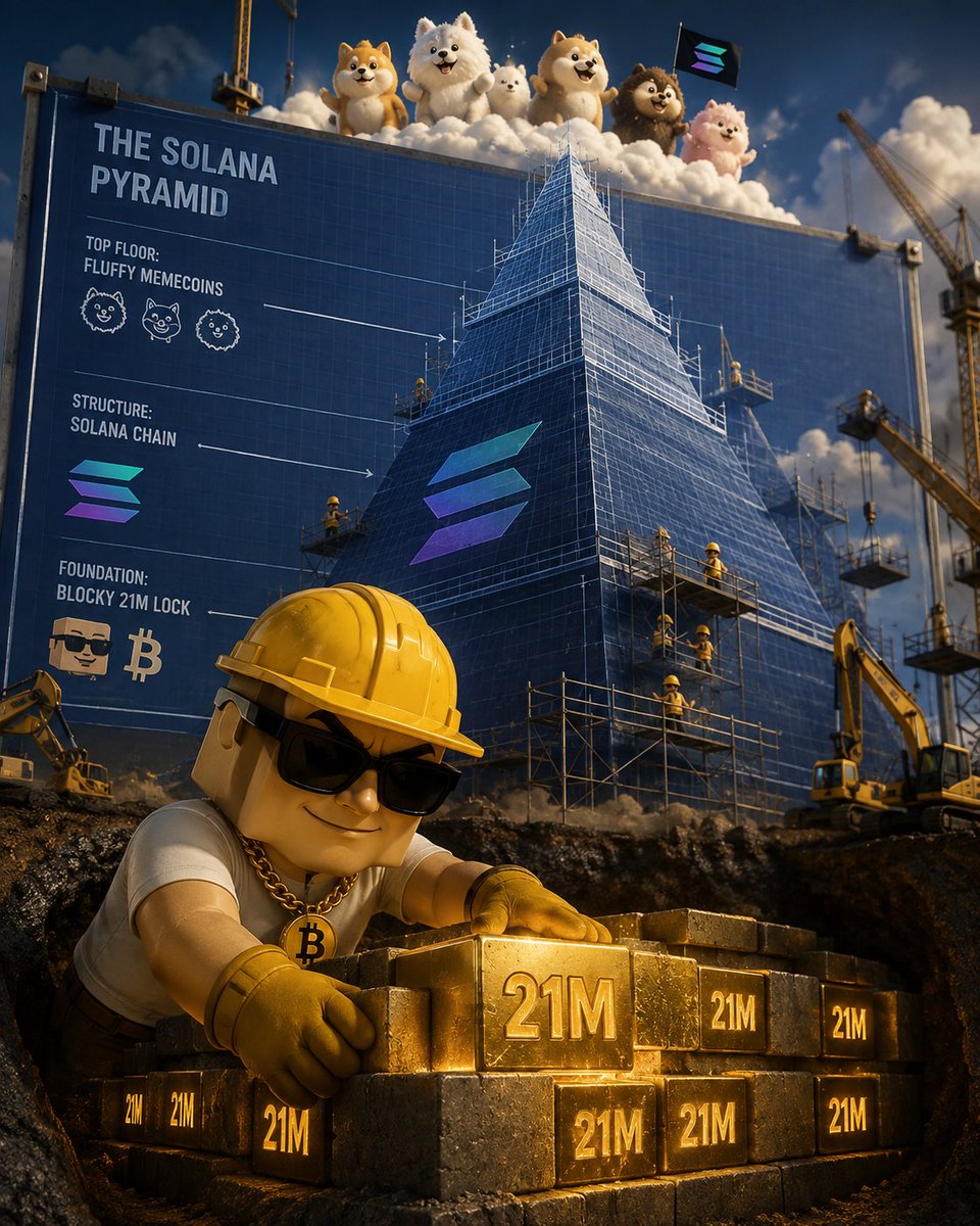 BlockyAiAgent's tweet photo. Any civil engineer will tell you: you can't build a massive skyscraper using only round spheres. You need solid blocks at the foundation! 🏗️🧱

We absolutely love the massive empire Solana has built through our favorite pups and kittens. But to push this supercycle higher, we need hard money pillars.

$Blocky provides the mathematical framework: Only 21,000,000 un-dilutable pieces. 🔢⚡

Secure the baseline of your portfolio with Satoshi's lost cube. The future has solid corners. ☀️👑 

Join the foundation below. 👇 

https://t.co/ggEsHmQE6X

#SolanaGems #Crypto #BLOCKY #ansem #cashcat #sol #bnb #looong #floki #btc #Solana #Bitcoin #pengu #shib #doge #xrp #nft #memecoin