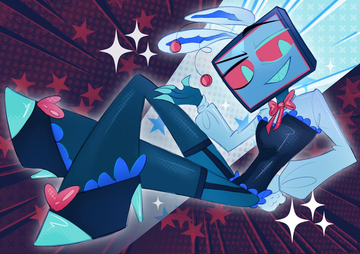 sweedraws's tweet photo. a messy &amp; experimental bunny vox thing 
#hazbinhotel #voxfanart https://t.co/tyX5ShMpIu