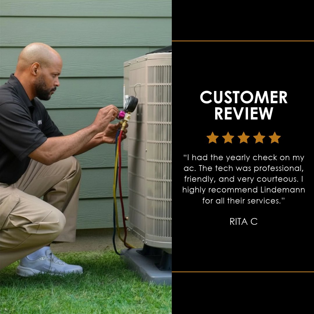 Cleanfireplace's tweet photo. "I had the yearly check on my ac. The tech was professional, friendly, and very courteous. I highly recommend Lindemann for all their services."

Rita C - Google Review ⭐⭐⭐⭐⭐

Schedule online: https://t.co/MGT6ixZyA9
Or call us at 847-595-5432 https://t.co/Kb8Fb9Y77k
