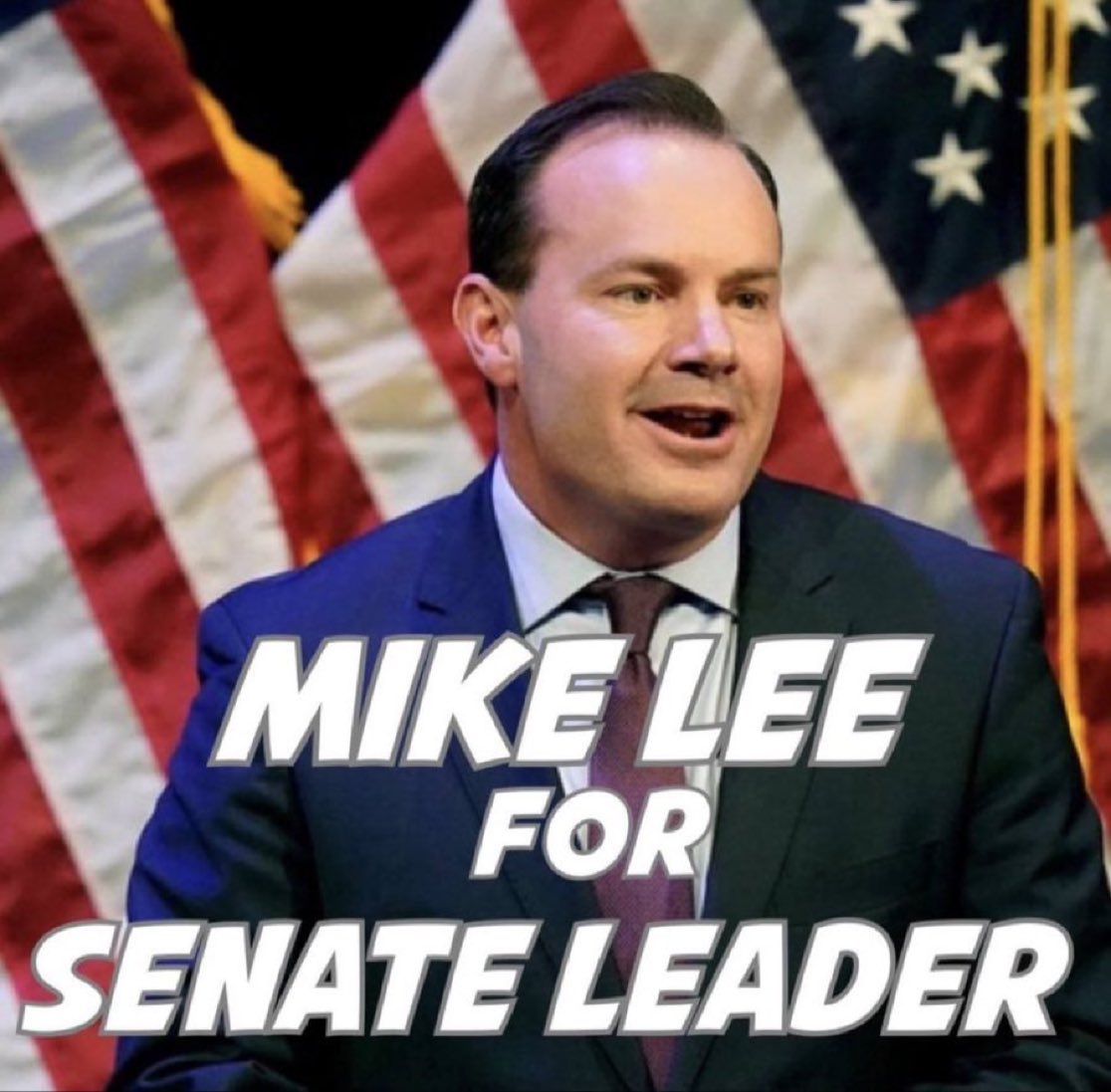 The_17thLetterr's tweet photo. 🇺🇸 Would you support Mike Lee as the next Senate Leader?

A) YES — Strongly support
B) NO — Choose someone else https://t.co/U7iPx6hIHn