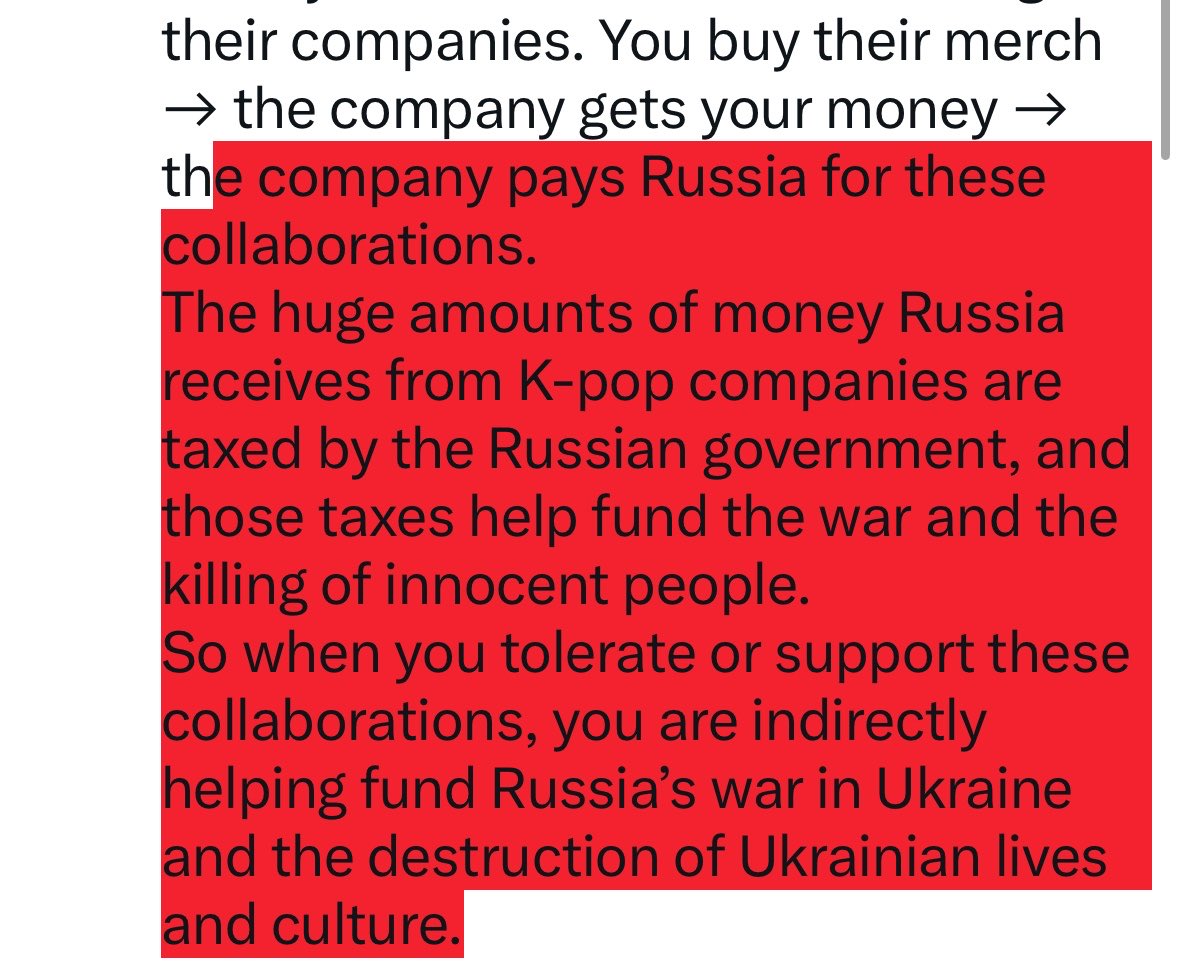 lenok_pst's tweet photo. For everyone who tolerates K-pop groups collaborating with Russia here’s a clear example of what you’re supporting.K-pop groups receive blood money from Russia, while your money flows back to Russia through their companies.
#russiaisaterroriststate #hybesupportsterrorism https://t.co/Z5AGXGL6gH