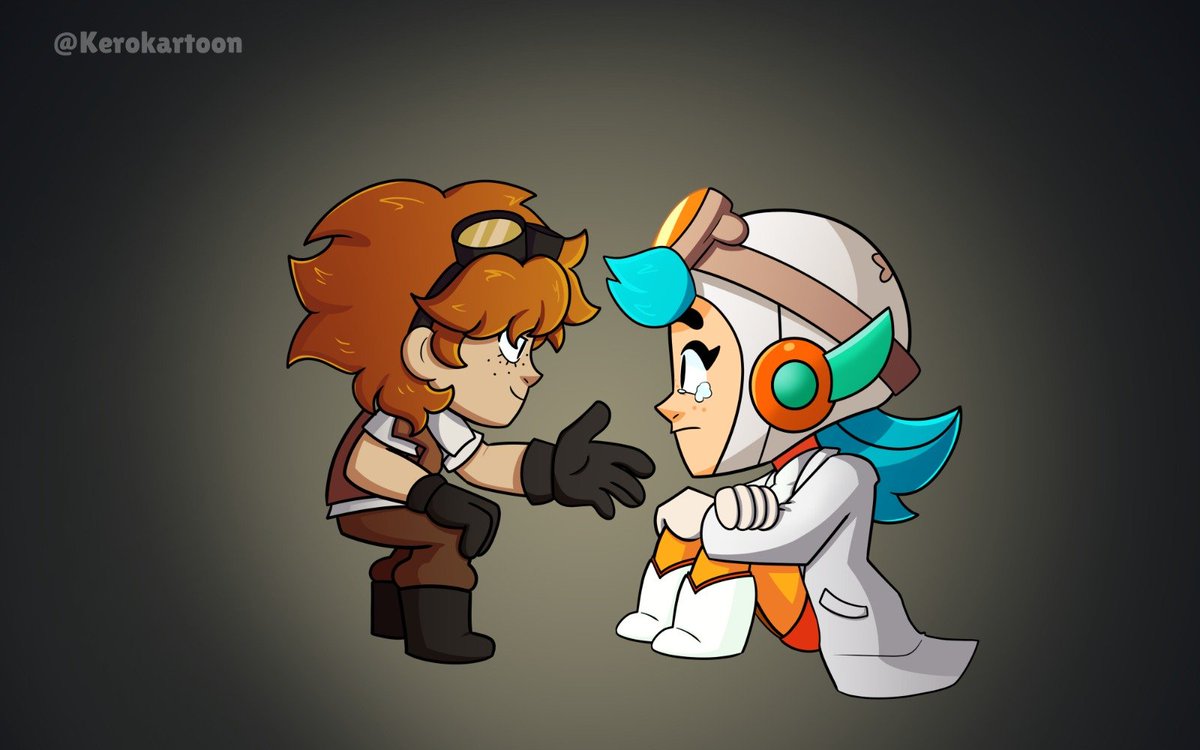 KeroKartoon's tweet photo. Tengo un nuevo OC de Brawl! Se llama Peter y trabajo junto a Wendy 🧡

Peter y Wendy se conocieron en los laboratorios. En uno de los pequeños descansos que les dieron Peter paso por la sala de Wendy y la vio llorando, el se le acercó y le dijo que todo estaría bien 🫳✨🧡✨ https://t.co/3JMtYapB5Q