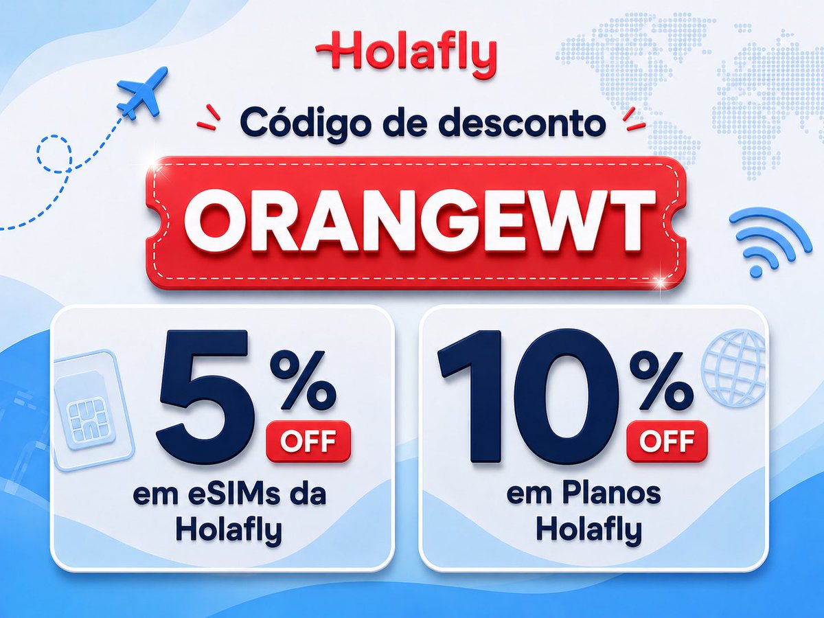 Strunken's tweet photo. 🌍 Holafly eSIM — Mantenha-se conectado onde quer que vá com dados ilimitados! ✈️

🎁 ECONOMIZE COM MEU CÓDIGO DE DESCONTO: ORANGEWT

📲 https://t.co/nqpRIXTDRa

🎁 SAVE WITH MY DISCOUNT CODE: ORANGEWT https://t.co/q9aSEdAw3E